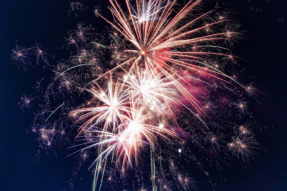 night time lapse photography of fireworks at night fireworks