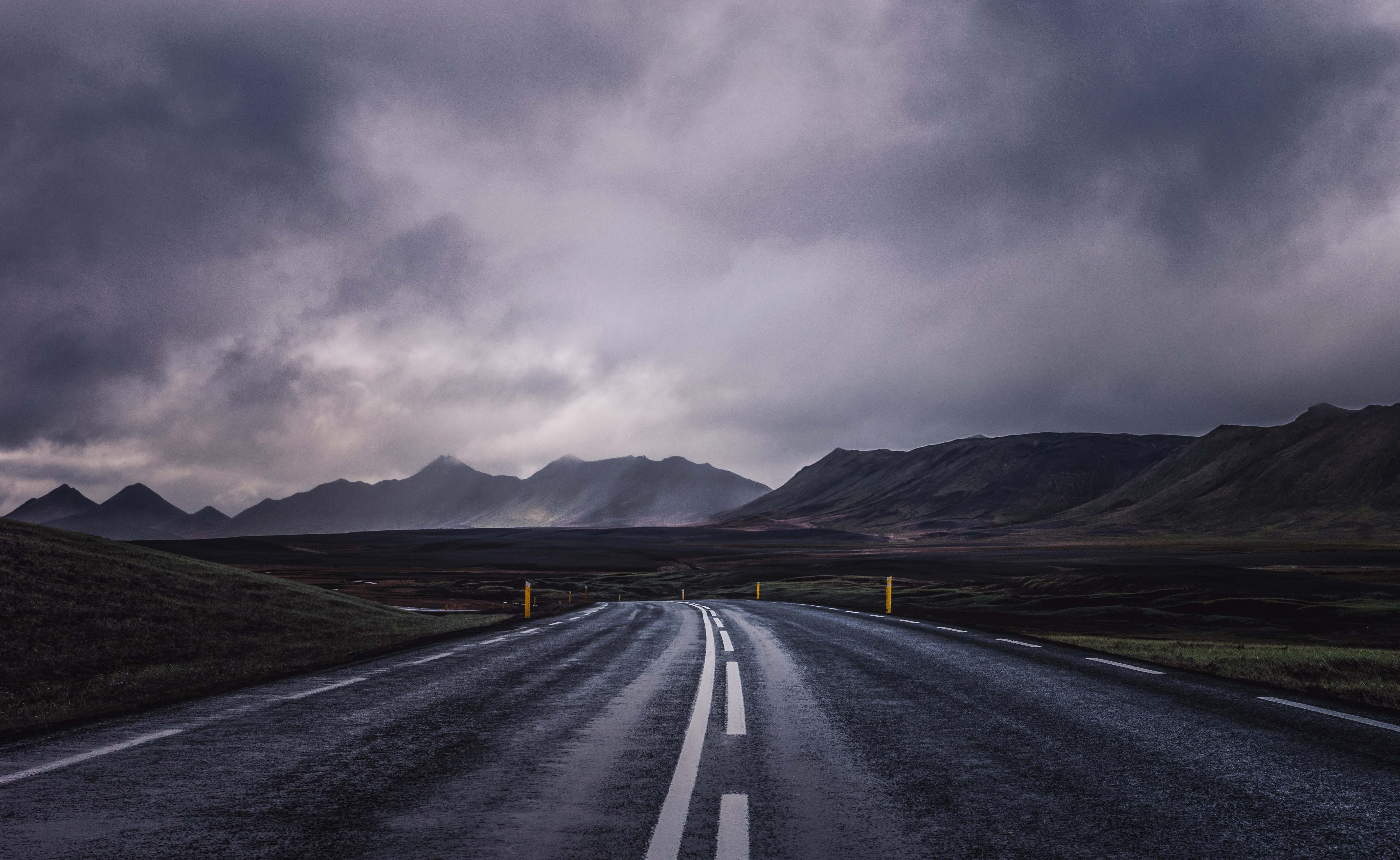 Freeway Curved Asphalt Road During Cloudy Daytime Highway Image Free Photo