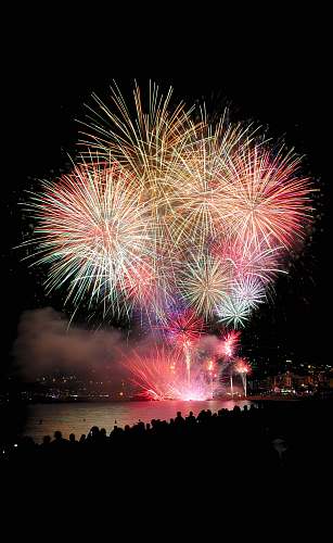 night fireworks display outdoors