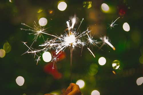 tree lighted sparkles lighting