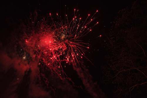 night red fireworks outdoors