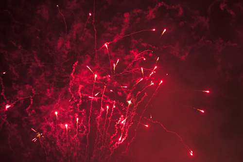 outdoors red fireworks nature