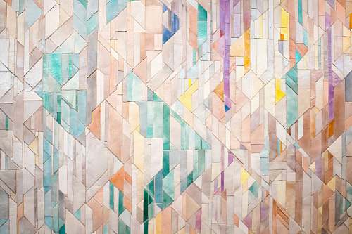 pattern beige and multicolored surface tile