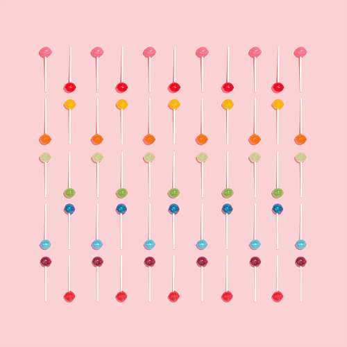 pink bunch of lollipops candy