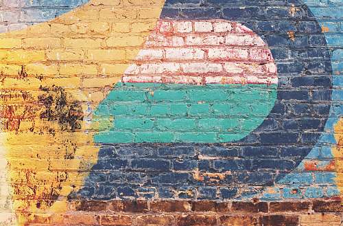 brick multicolored wall art art