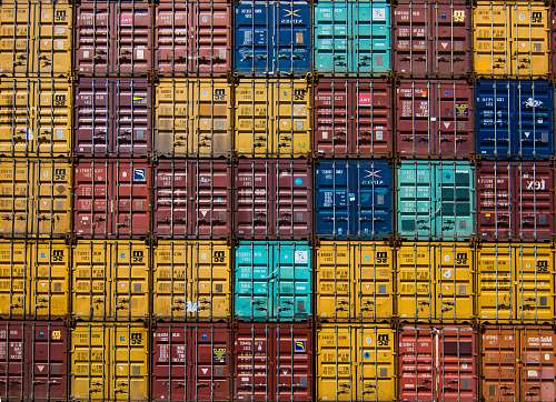 pattern stack of cargo trailer shipping container