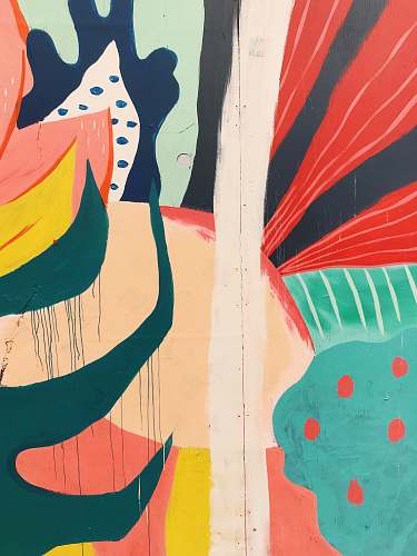 art white, red, and green abstract painting australia