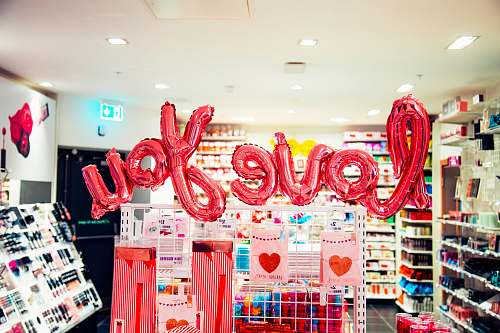 love red Love You balloon food