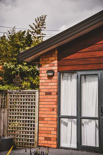 brick closed house gate home decor