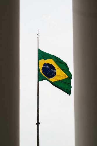 symbol green and yellow flag brasil