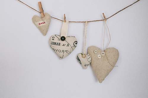 hearts four brown hearts buntingsa romantic