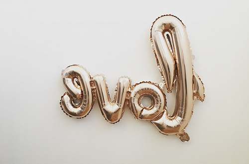 gold gold love balloon wedding