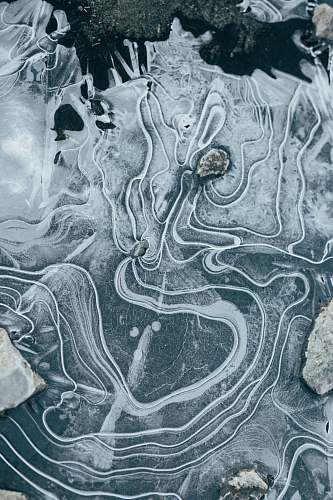 pattern aerial view photography of body of water ice