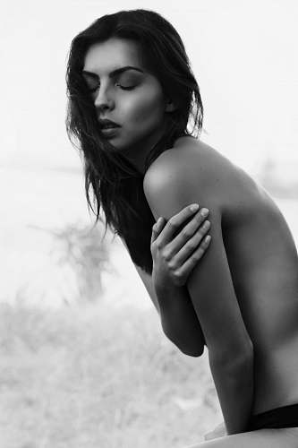 woman topless woman portrait