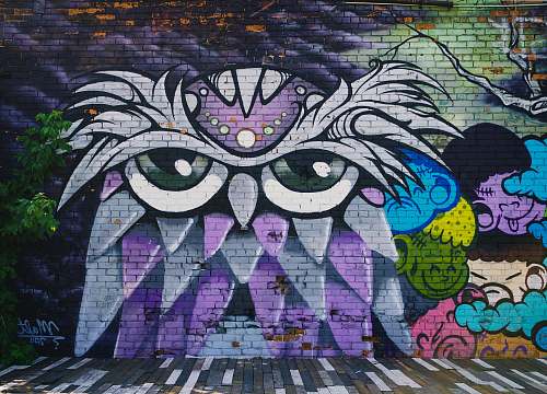 art owl wall mural detroit