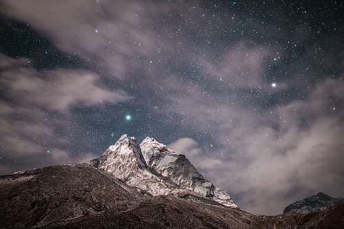 nature snow covered brown mountain grey