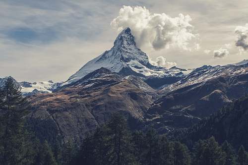 nature snowy mountains and cloud wallpaper