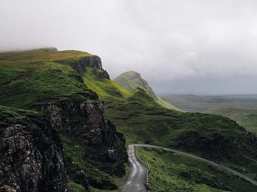 landscape concrete road between mountains road