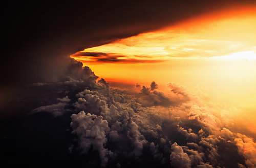 sky sea of clouds clouds