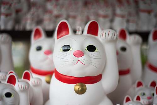 japan pile of Japanese lucky cat gotokuji