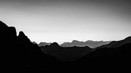 nature silhouette of mountain mountain