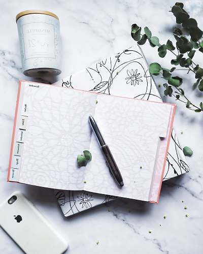 text white notebook white
