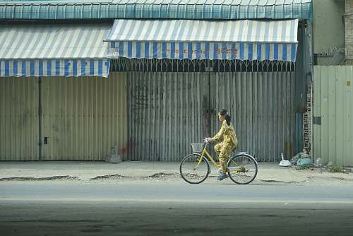 bike woman riding bicycle transportation