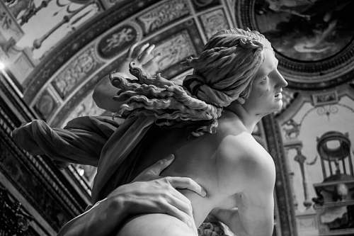 sculpture gray statue of a woman rome