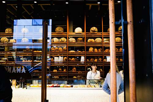 human bread store during daytime person
