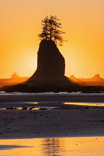 outdoors silhouette of trees on mountain during sunset sunlight