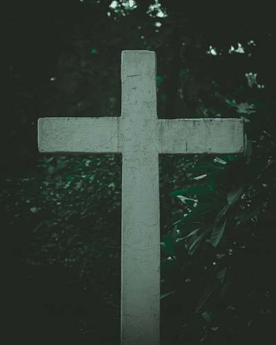grey white cross decor emblem