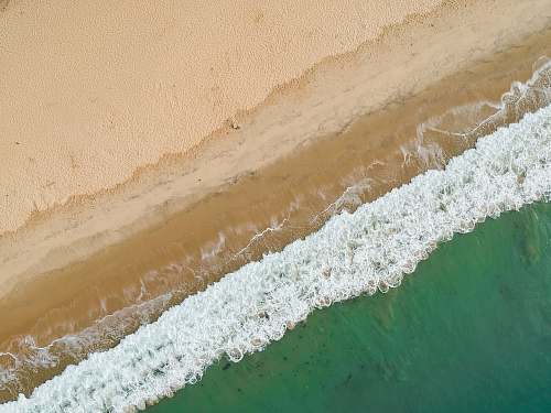 nature aerial photo of seashore during daytime beach