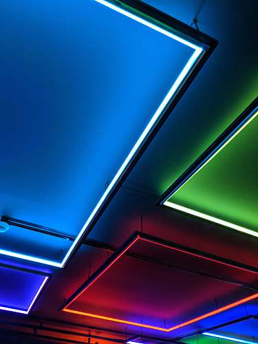 neon assorted ceiling lights light