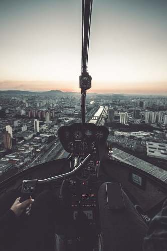 cockpit person inside cockpit city