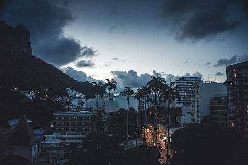 outdoors white concrete buildings night