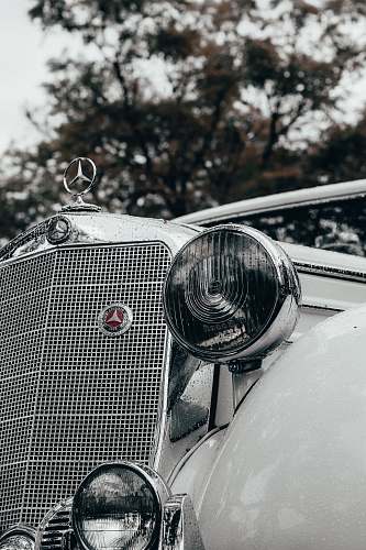 automobile grayscale photography of classic Mercedes Benz car vehicle