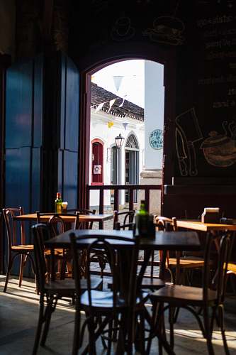 cafe brown wooden chair in house with chairs restaurant