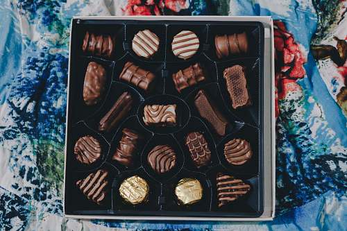 dessert assorted chocolates in box food