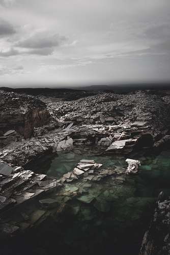 brazil gray stones with body of water digital wallpaper landscape