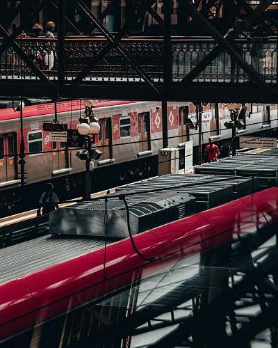 person people along train station train
