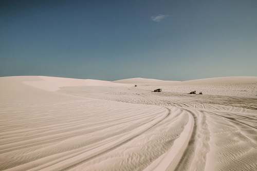 soil white sand under blue sky sand