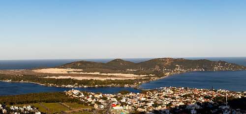 nature aerial photography of island land