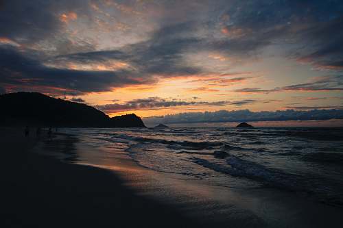 nature landscape photography of seashore during golden hour sunset