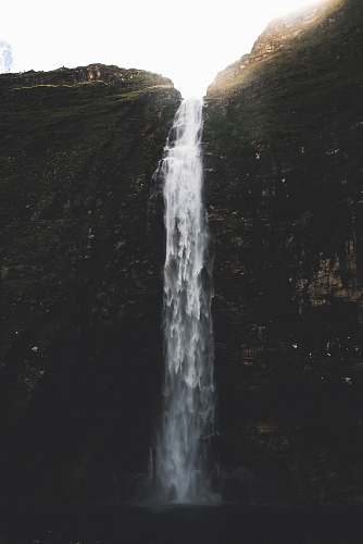 brazil waterfalls in between of rock formation waterfall