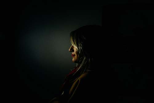 portrait woman facing sideways human