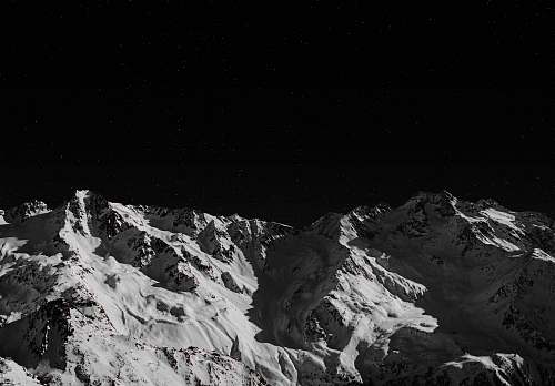 nature rocky mountain during night mountain