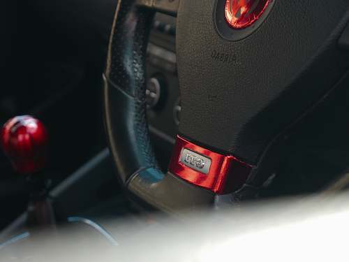 accessory black and red honda steering wheel belt