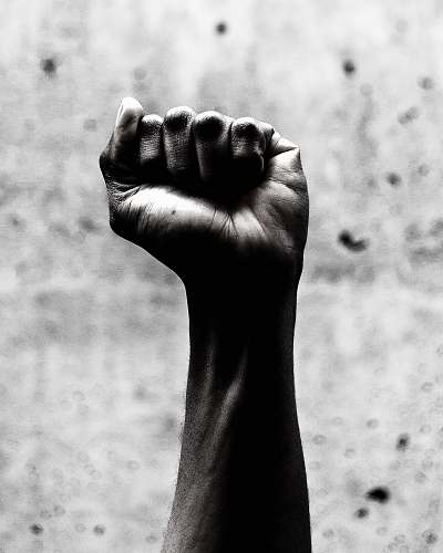 black-and-white person's right fist grayscale photography ottawa