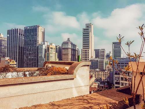 building gray concrete buildings city