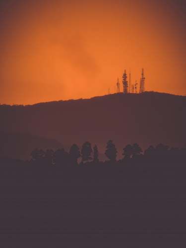 outdoors silhouette of mountain sky